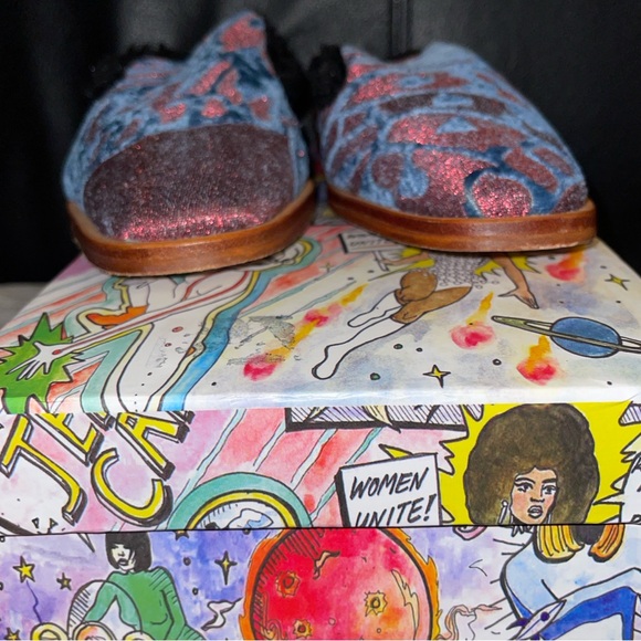 Free People Hieress Women’s Mules Butterfly Effect Fur Lined Shoe US 7 NIB - Picture 5 of 16